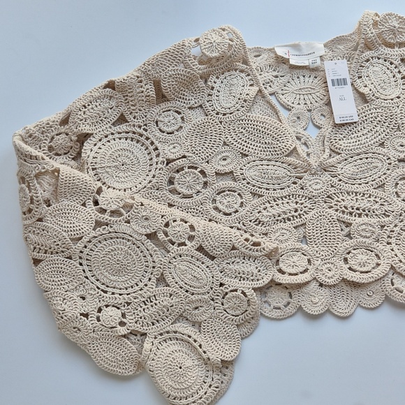 Anthropologie Patterned Crochet Shrug Top - Picture 10 of 15